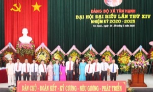 Đại hội điểm tại Đảng bộ xã Tân Hạnh (huyện Long Hồ, tỉnh Vĩnh Long)